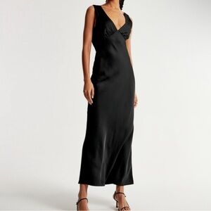 Abercrombie & Fitch  Black Maxi Dress cowl back new